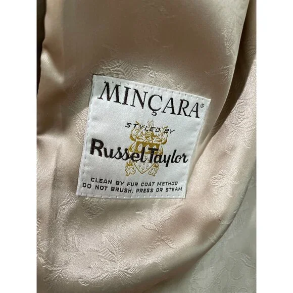 Vintage Mincara Faux Fur Coat By Russel Taylor Women's Medium - Picture 3 of 9